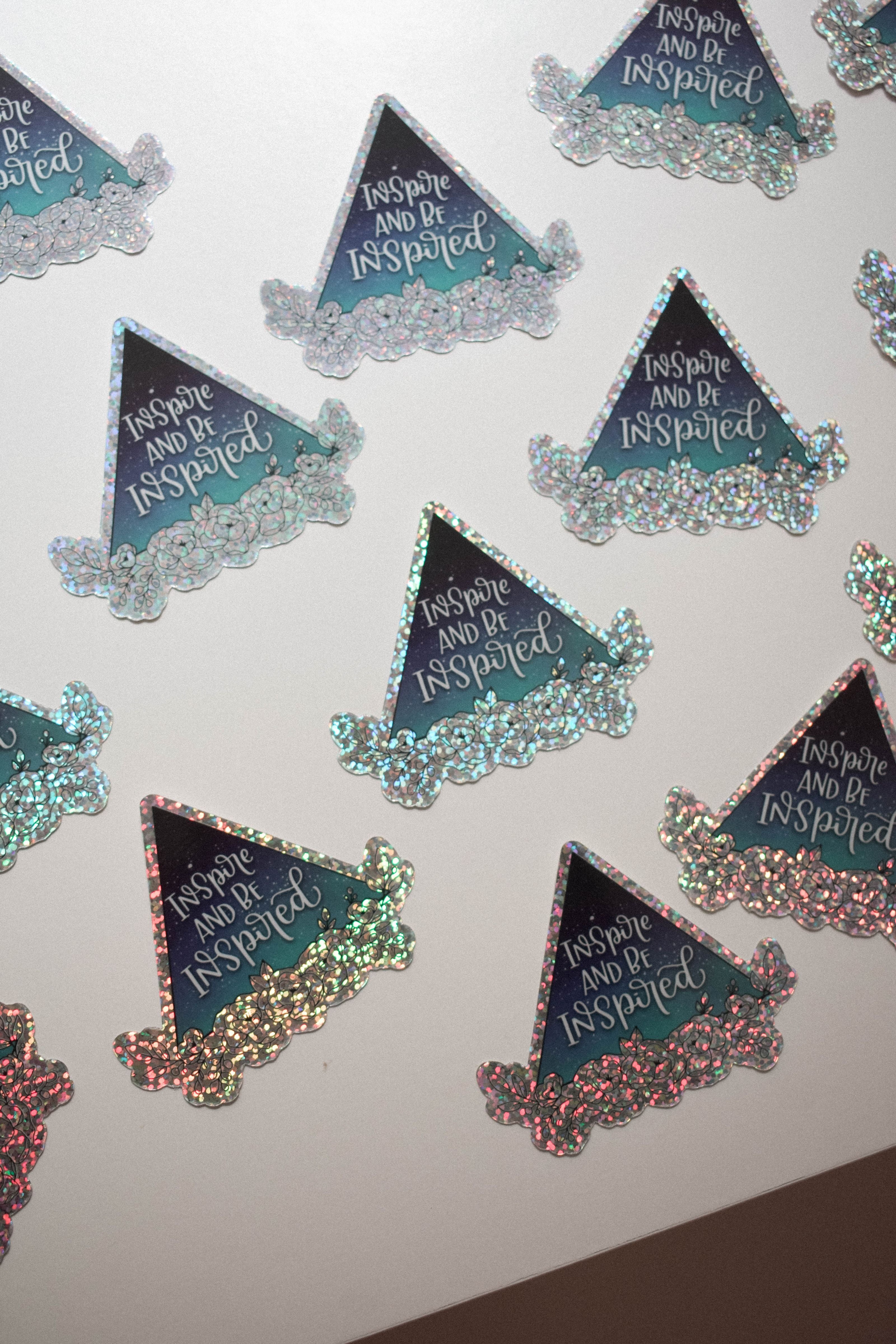 Glitter Vinyl Stickers / Inspired and Be Inspired