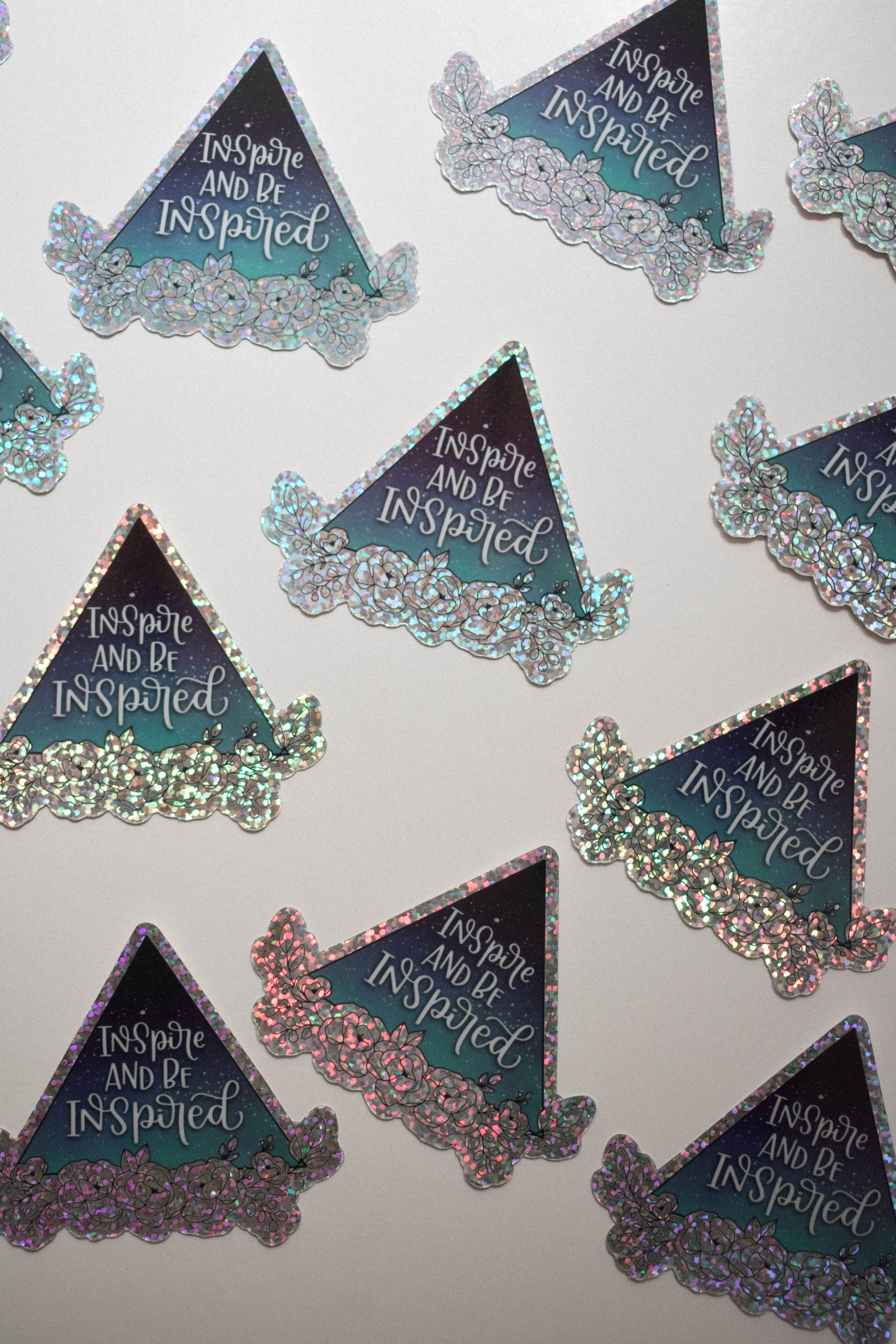 Glitter Vinyl Stickers / Inspired and Be Inspired