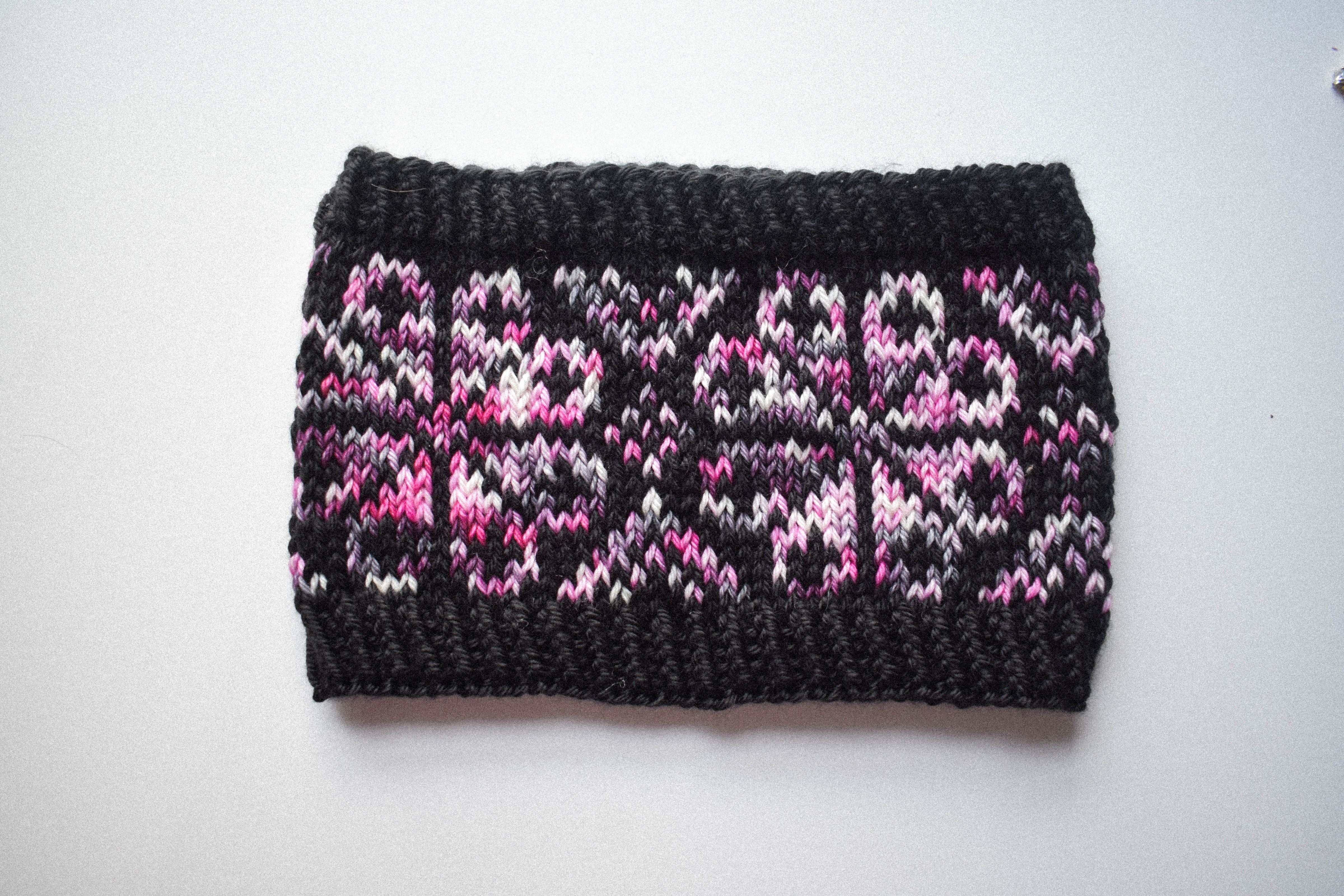 READY TO SHIP:  Fair Isle floral knit headband.